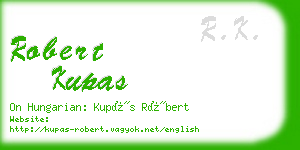 robert kupas business card